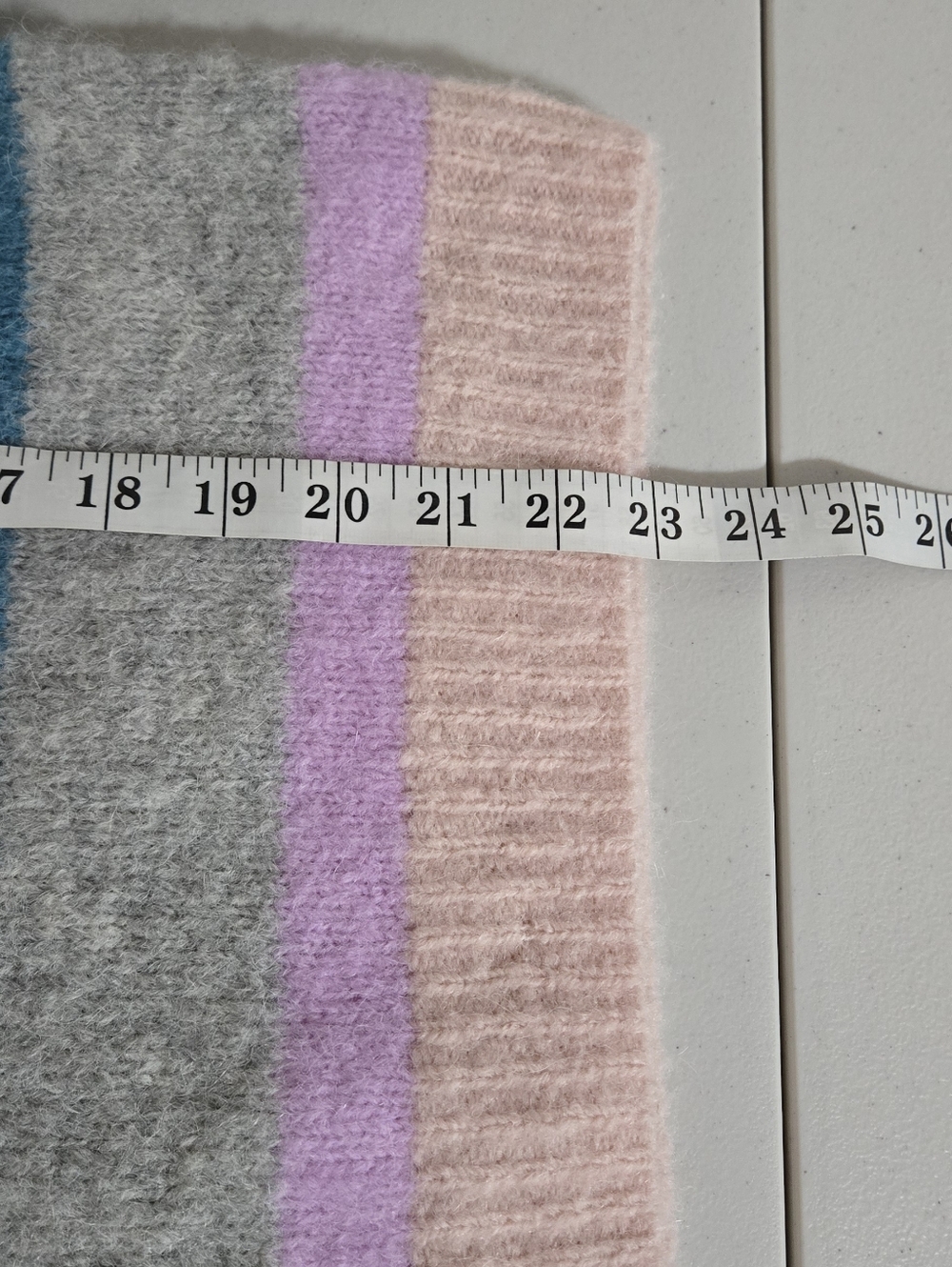 Point Sur Alpaca Laine Blend Striped Crewneck Sweater - Multi Pastel Size L - Picture 7 of 9